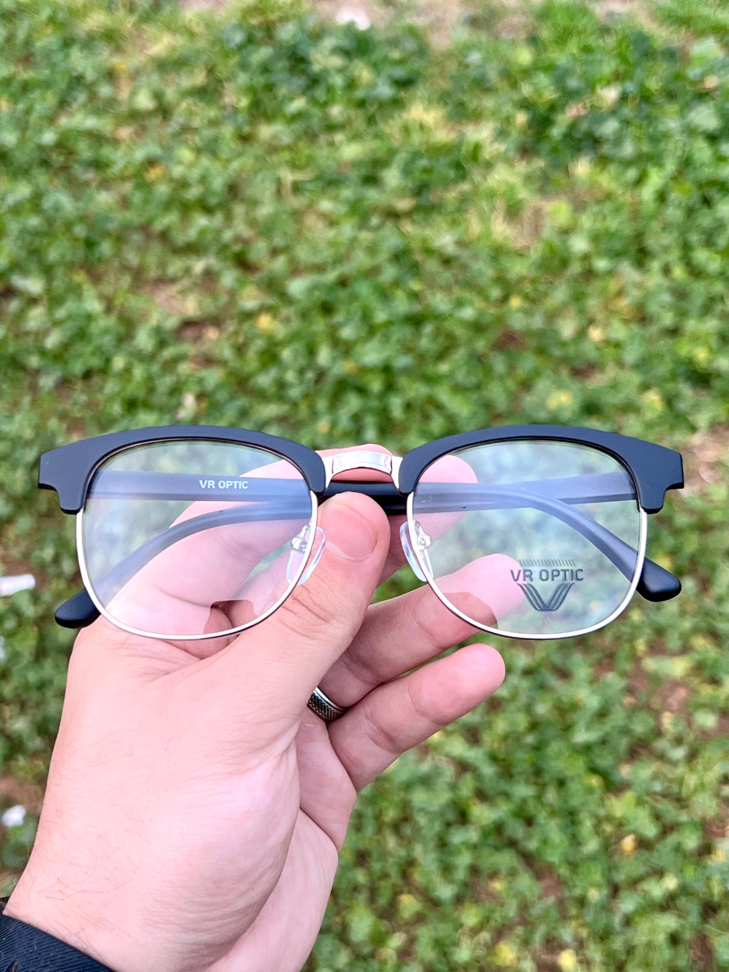 Lunettes 3 appliques métallique